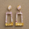 Boucles d'oreilles Divines rectangle