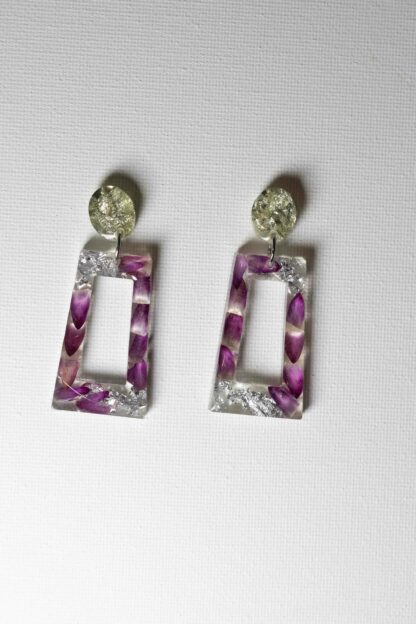 Boucles d'oreilles Divines rectangle