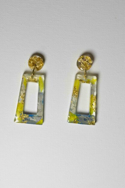 Boucles d'oreilles Divines rectangle