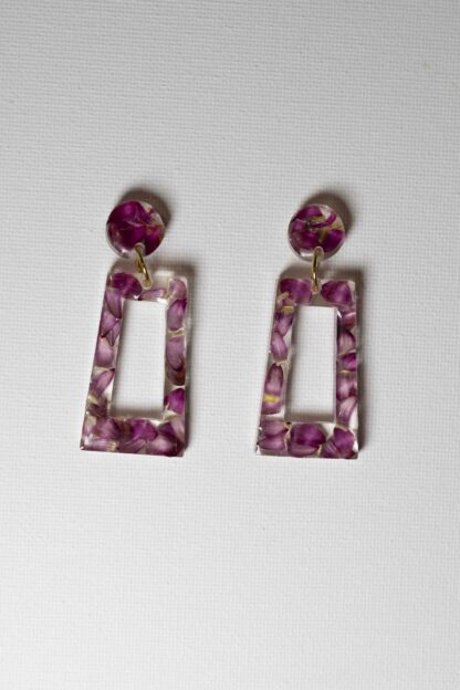 Boucles d'oreilles Divines rectangle