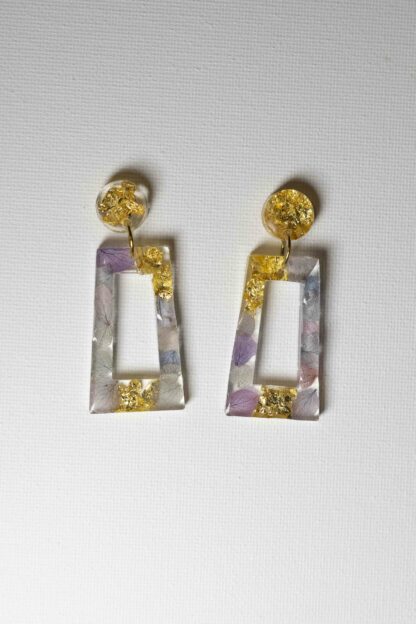 Boucles d'oreilles Divines rectangle