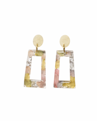Boucles d'oreilles Divines rectangle