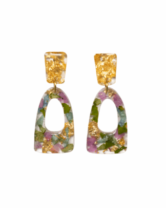 Boucles d'oreilles Divines rectangle