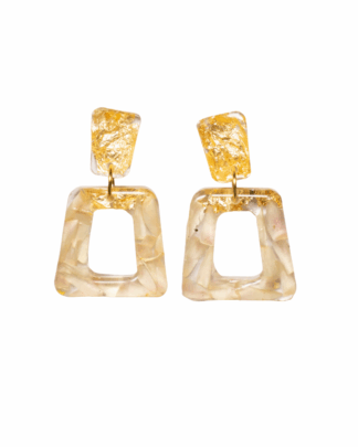 Boucles d'oreilles Divines rectangle
