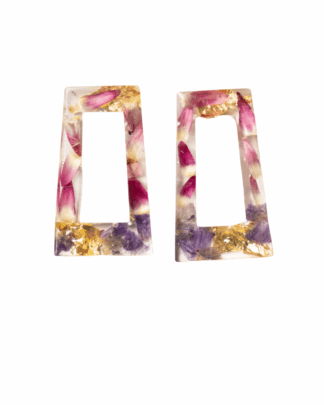 Boucles d'oreilles Pétales Rectangle